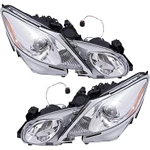 HID/Xenon Headlight Assembly for 2006-2011Lexus Gs Series Gs300/Gs350/Gs430/Gs450h/Gs460 Projector Headlight Chrome Left Driver and Right Passenger Side Front Headlights Left + Right