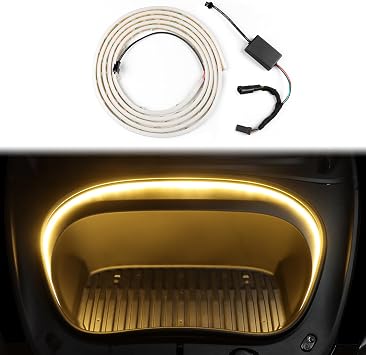 for Tesla Model 3 2024 Frunk LED Light Strip Front Trunk Light Bar Decoration Lights Accessories Waterproof DC 15V Warm, QYBMPLED039-40
