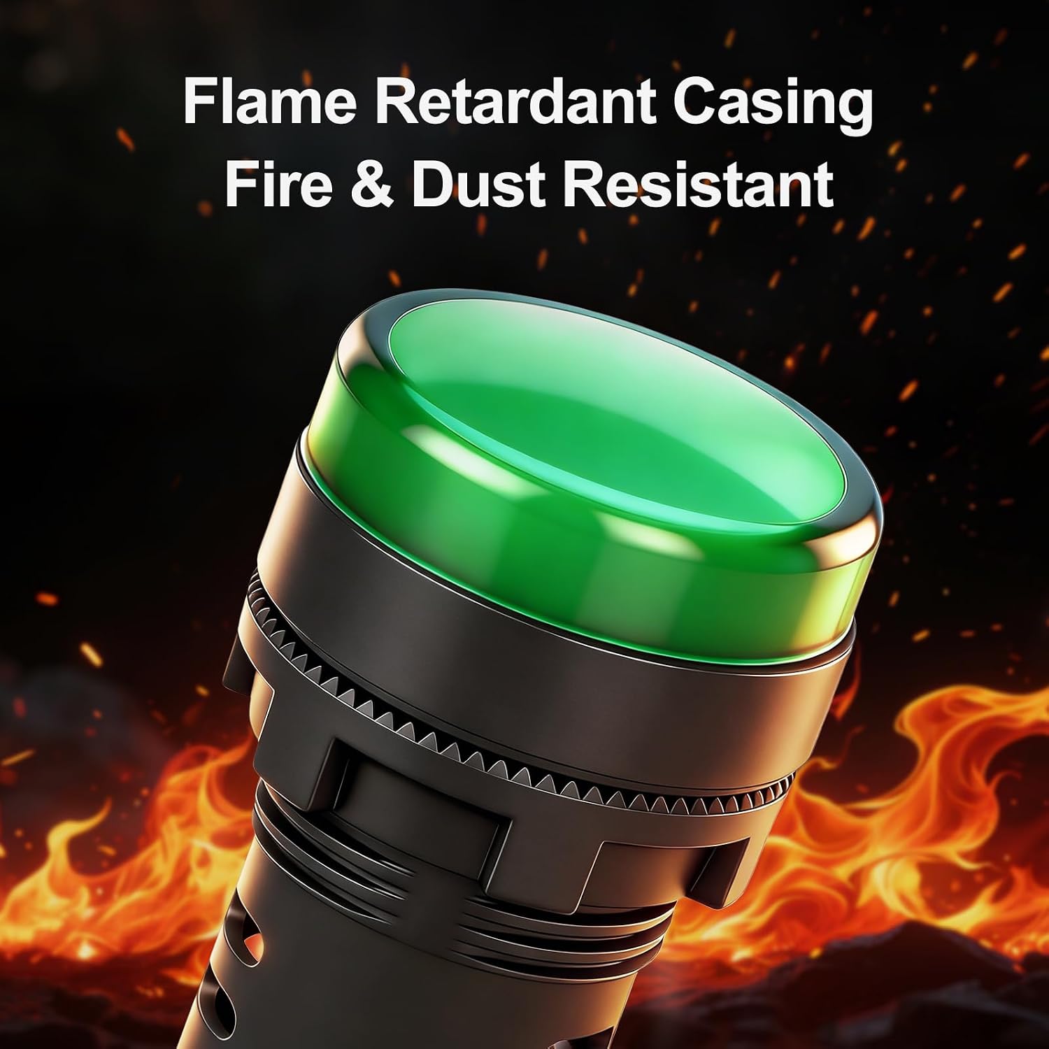 BAOMAIN 110V 22mm LED Industrial Indicator Pilot Light Green 2-Pack