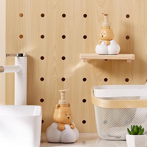 Miniatura 9 de Baño de oso de dibujos animados de 25016.9 fl oz con este bonito dispensador de espuma de oso de dibujos animados recargable y dispensador de jabón