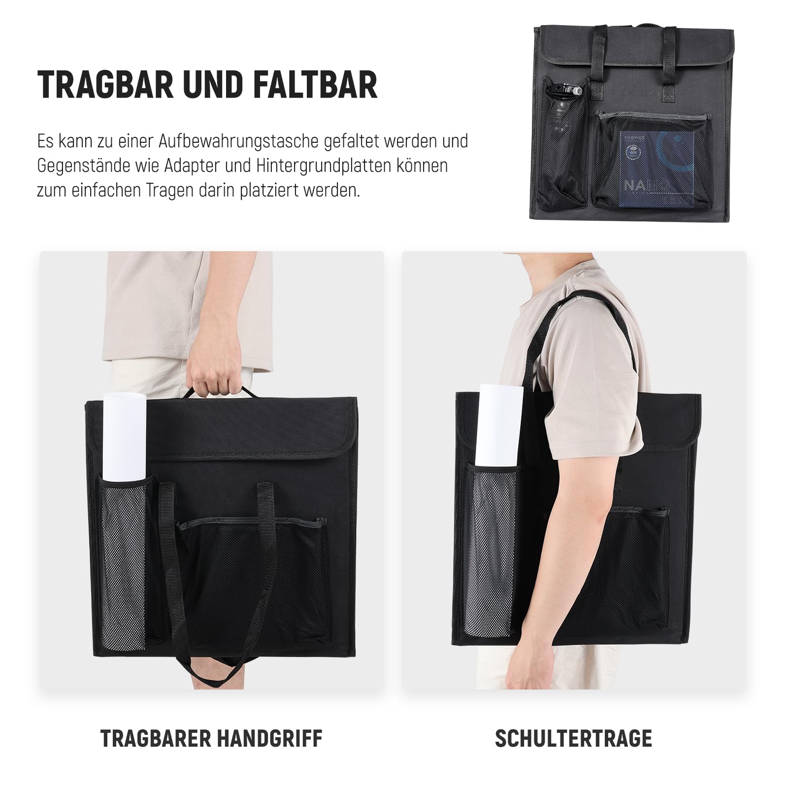 NEEWER Upgrade Fotostudio Licht Fotobox, 24"x24" No Glare, 4 Farbe Backdrops, Reinigungstuch, 160 LEDs 5600K CRI97+ klappbarer Mini Tisch Foto Booth für Schmuck Elektronik Produkt Fotografie, LP60