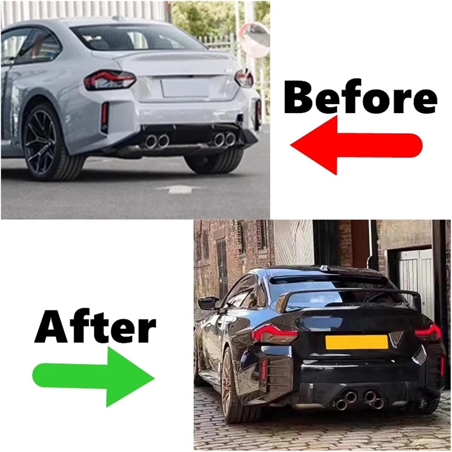 ABS Rear Roof Trunk Spoiler Rear Wing Lip Trim Styling Body Kit Spoilers for Cars Compatible for BMW G87 M2 Coupe 2-Door 2022 2023 2024 Glossy Black Tailgate Spoiler Wing Rear