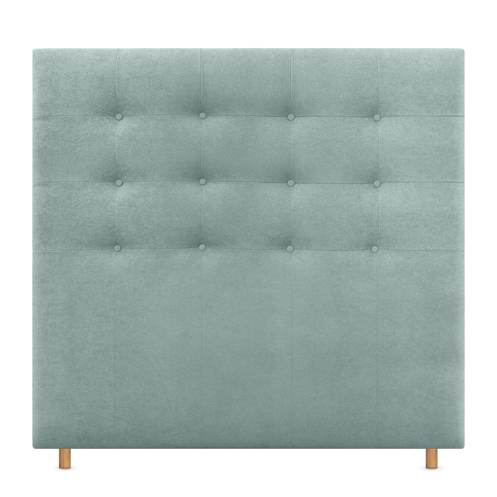 DHOME Testiera Capitonné Fino a Terra Testiera Imbottita 8cm ACUALINE in Tessuto e Similpelle per Letto Camera da Letto (135x120cm (120/135), Tessuto Verde Acqua)