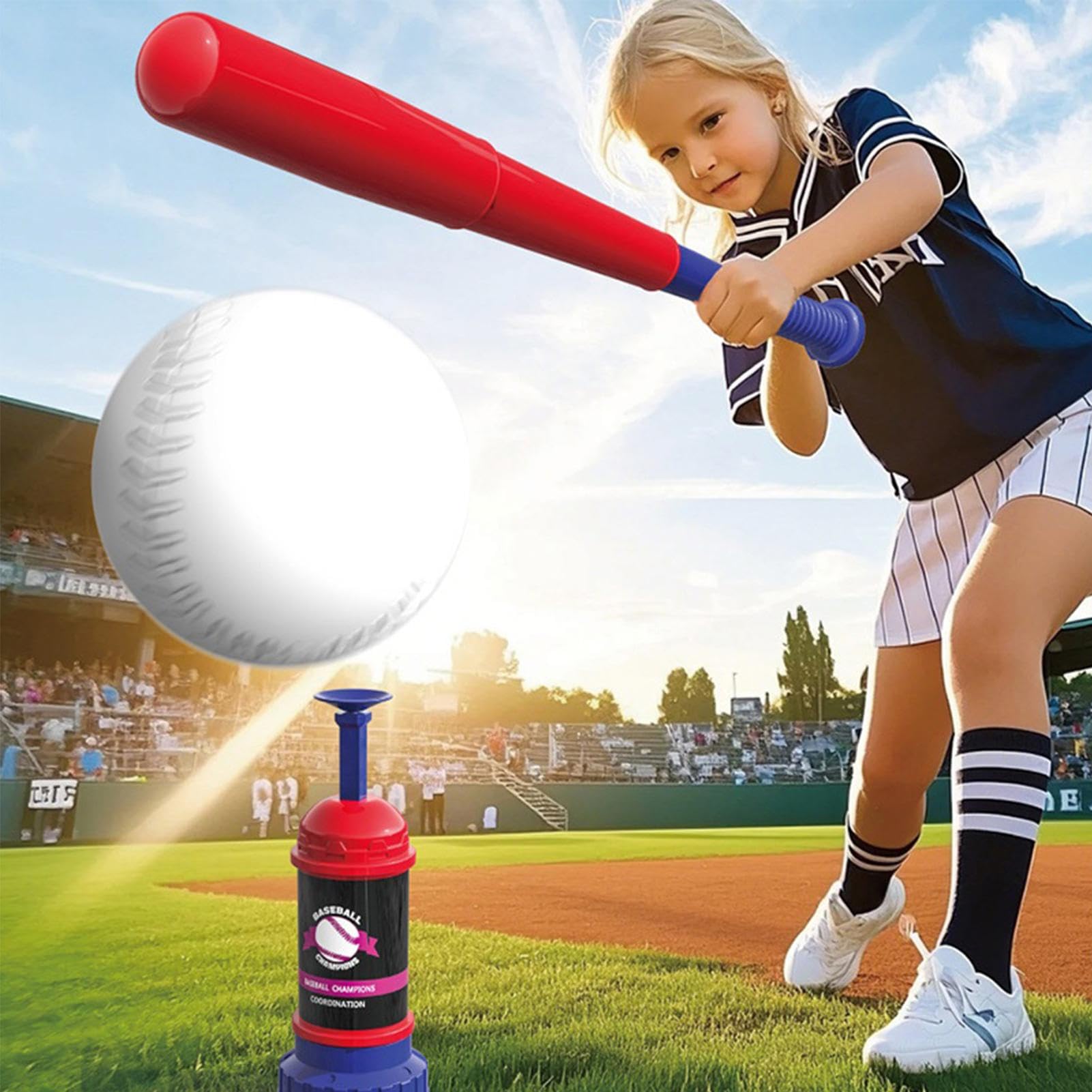 Baseball-Tee für Kinder Tragbare T-förmige Trainingsgeräte