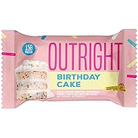 Vista 3 de Outright Bars - Pastel de cumpleaños mantequilla de maní - Barra de proteínas de alimentos integrales - Sin alcoholes de azúcar - MTS Nutrition