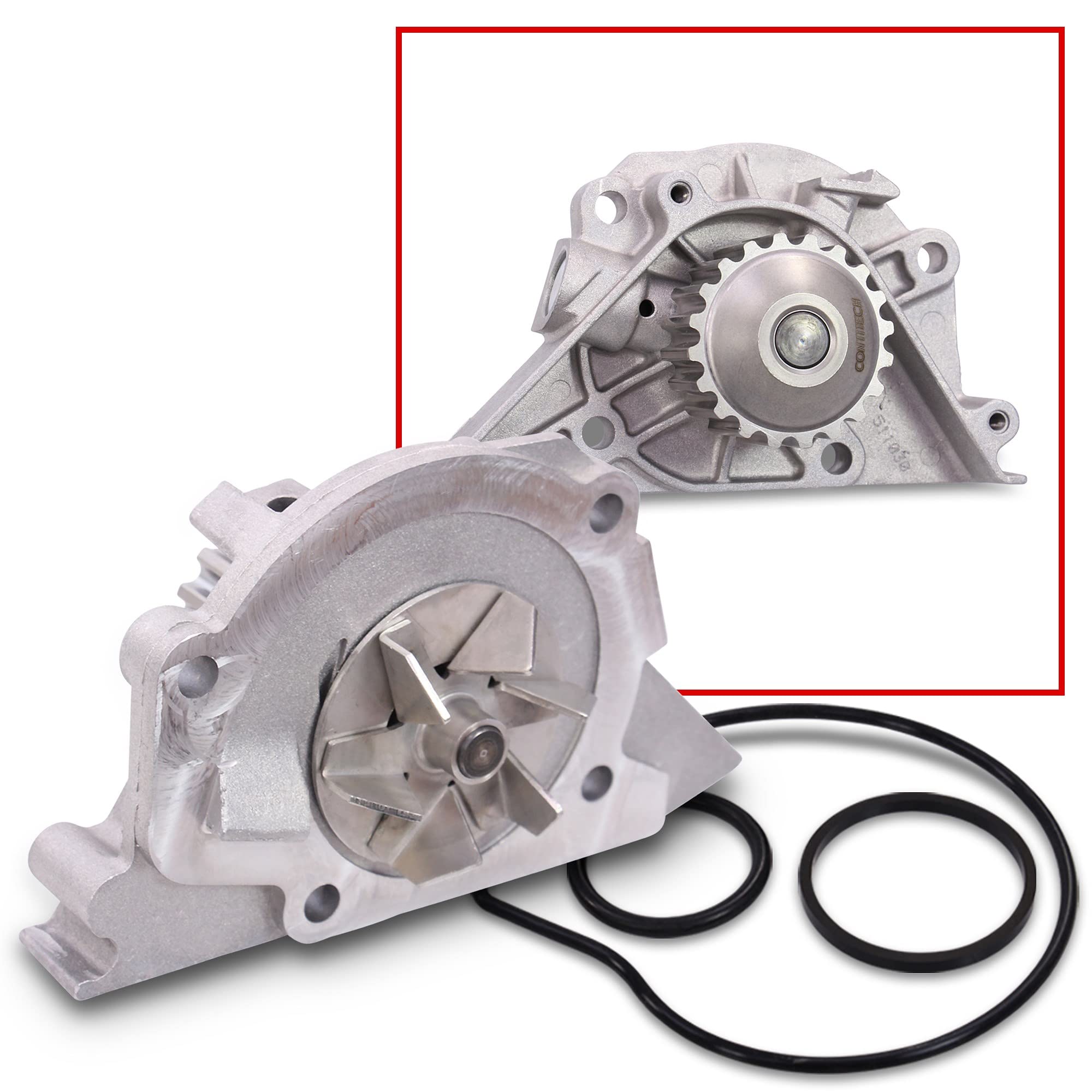 CONTITECH CT1138WP1 Bomba de agua + kit de correa de distribución Número de dientes: 153 25 mm con junta Compatible con PEUGEOT 206 Fastback 2A/C 407 SW 6E, 6D 407 6D 307 3A/C, CITROËN C4 I LC