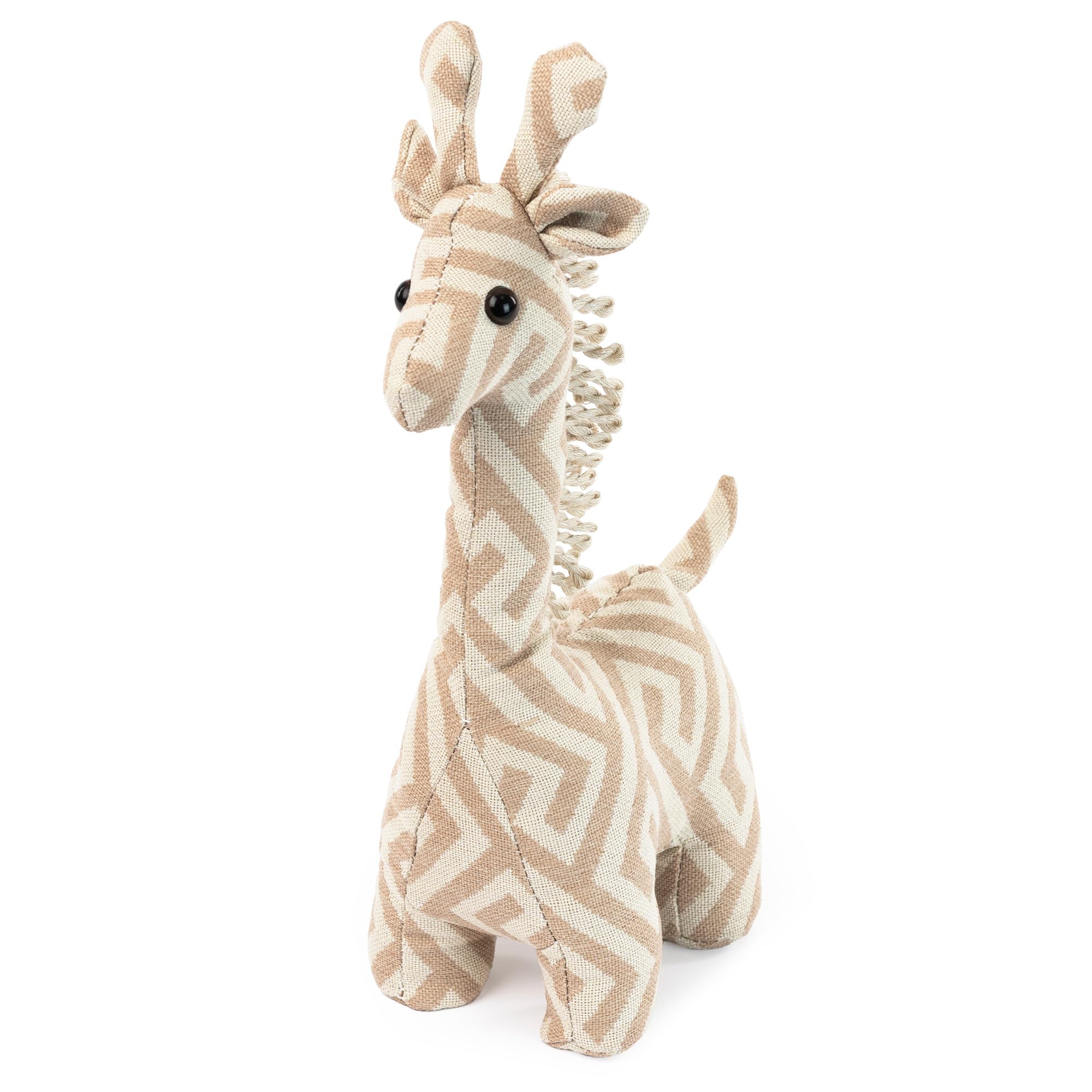 Livivo Beige/White Weighted Door Stop, Heavy Sand-Filled Stopper, Fabric Cover For Home Or Office (Giraffe)