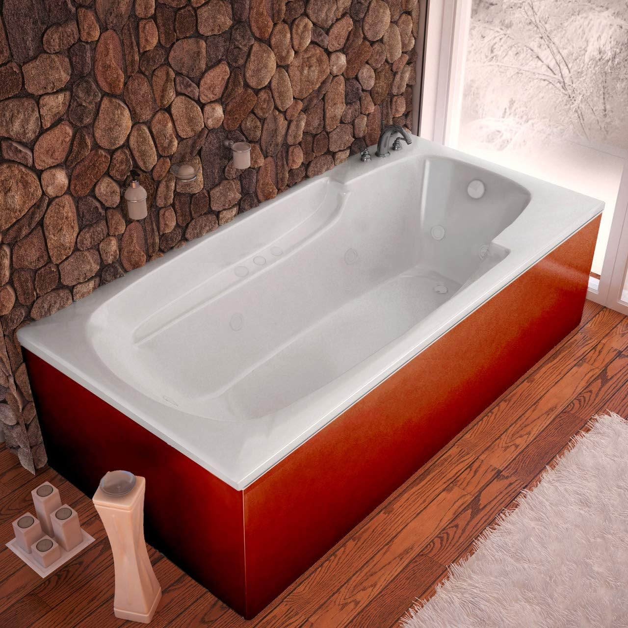 Atlantis Whirlpools 4272EWR Eros 42 x 72 Rectangular Whirlpool Jetted Bathtub