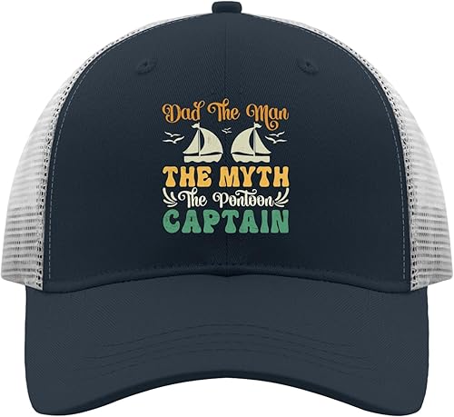 Skymader Dad The Man The Myth The Pontoon Captain Hats Baseball Hats Apricot Baseball Hat Gifts for Dad Baseball Hats