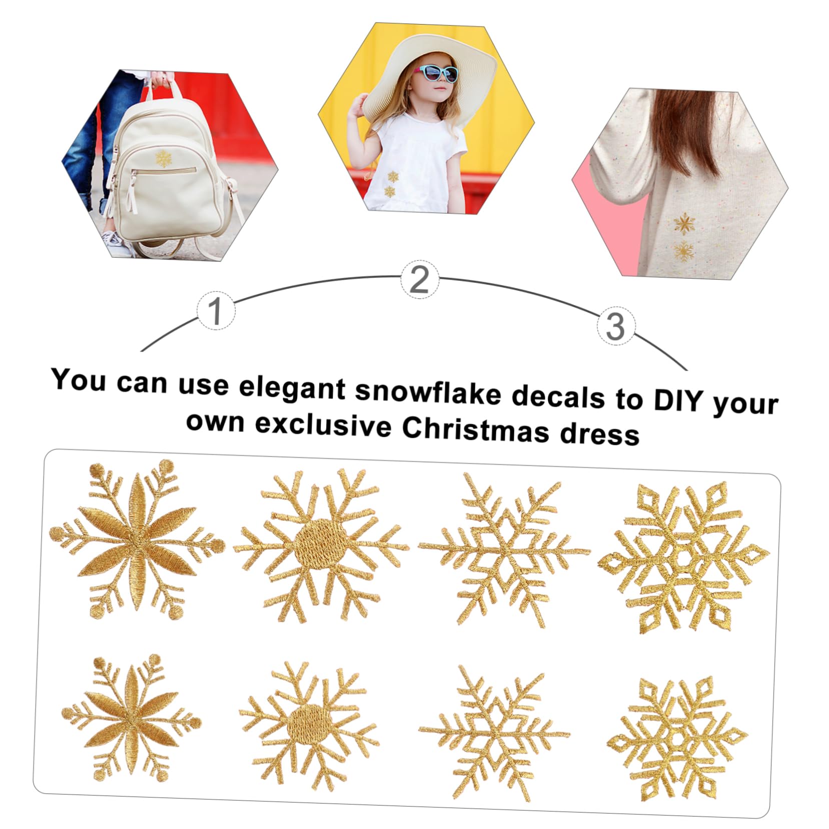 VILLCASE 24pièces Patch Brodé Pour Vêtements Appliques Décoratives Couture Pour Noël