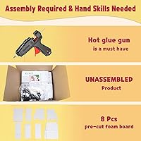 Vista 2 de Imprsv Números de marquesina iluminados de 3 pies para decoraciones de fiesta de cumpleaños 50, números de mosaico para globos, marco de globos