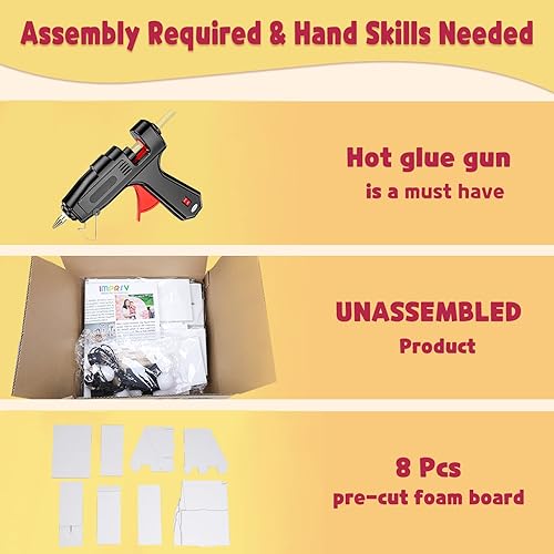 Miniatura 2 de Imprsv Números de marquesina iluminados de 3 pies para decoraciones de fiesta de cumpleaños 50, números de mosaico para globos, marco de globos de