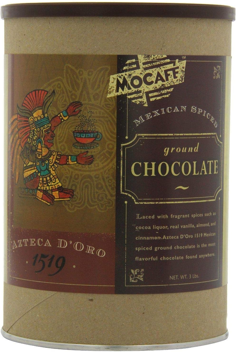 Mexican Spiced Hot Chocolate, Azteca D'oro 1519, 3 lb Can | Premium Cafe-Style Beverage Powder Mixes