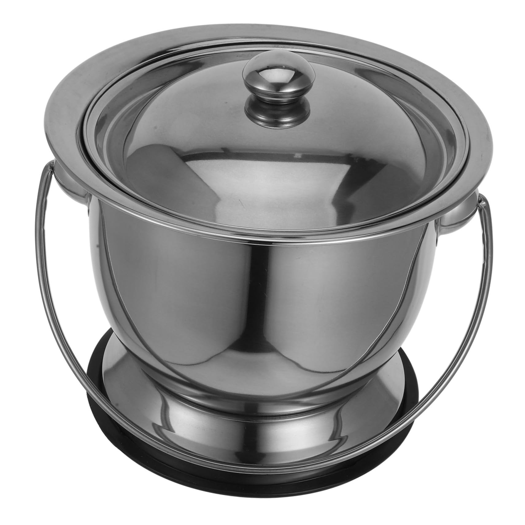 Vaso da Notte Grande Capacità con Coperchio in Acciaio Inossidabile Facile da Pulire, Vaso per Donna e Anziani, Uso Domestico e Assistenza