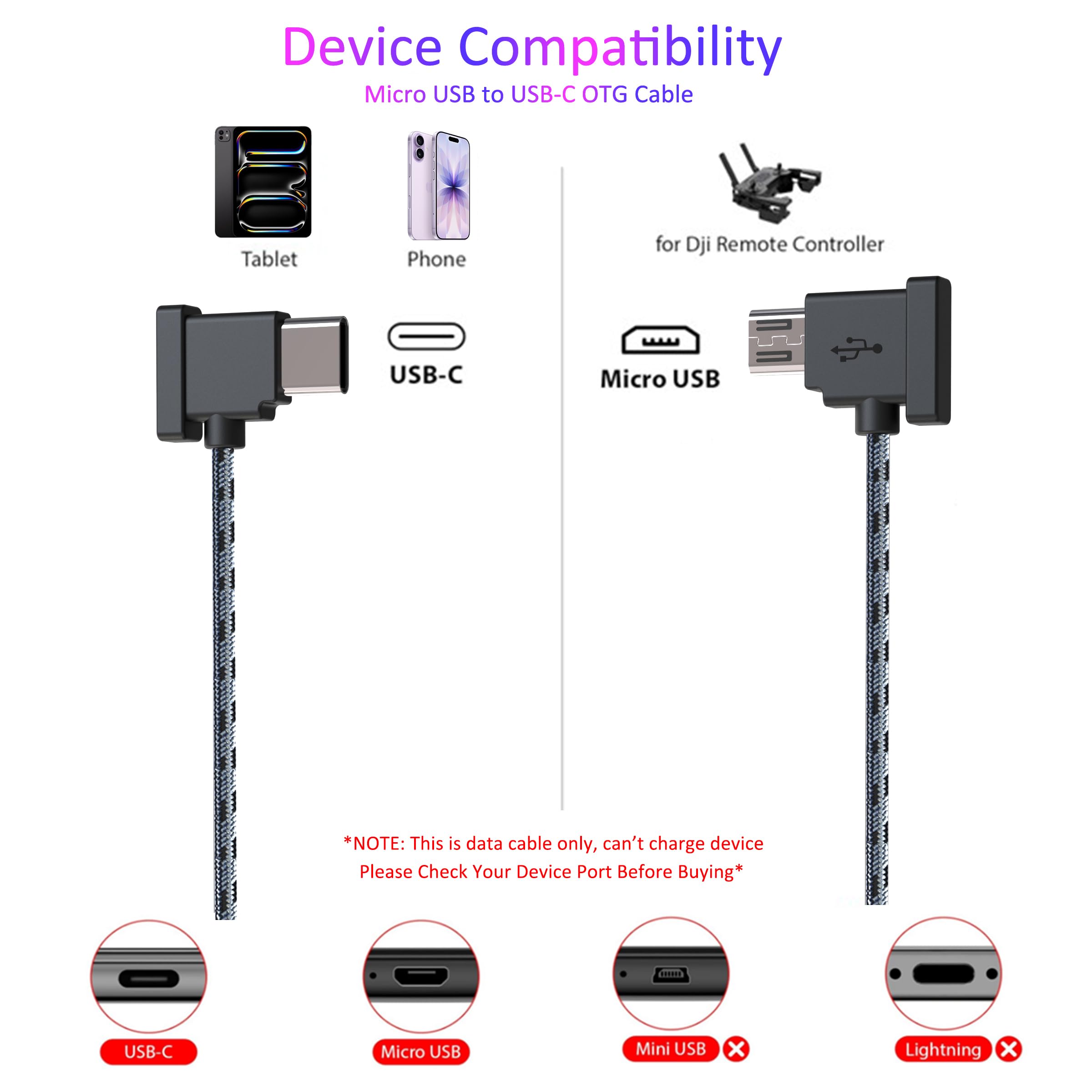 Cable USB c a micro usb tipo c a micro b, cable pa... - Grandado Cable USB c a micro usb tipo c a micro b, cable pa... - Grandado