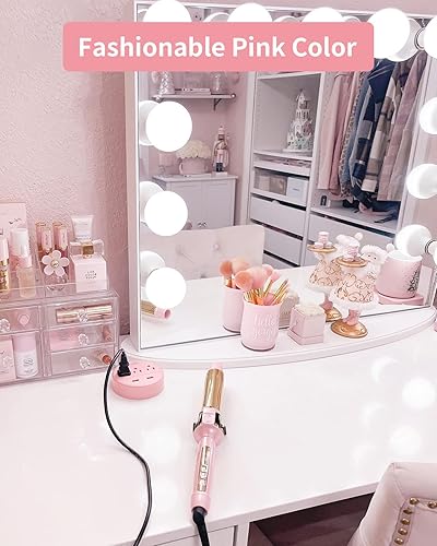 Miniatura 4 de NTONPOWER - Tira de alimentación rosa rosa con USB, cable de extensión de enchufe plano Nightst y estación de carga de escritorio con 3 salidas y 2