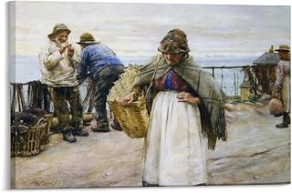 Walter Langley-Newlyn High Street Home Decor Poster Wall Art Hanging Picture Print Bedroom Decorative Painting Posters Room Aesthetic 12x18inch(30x45cm)
