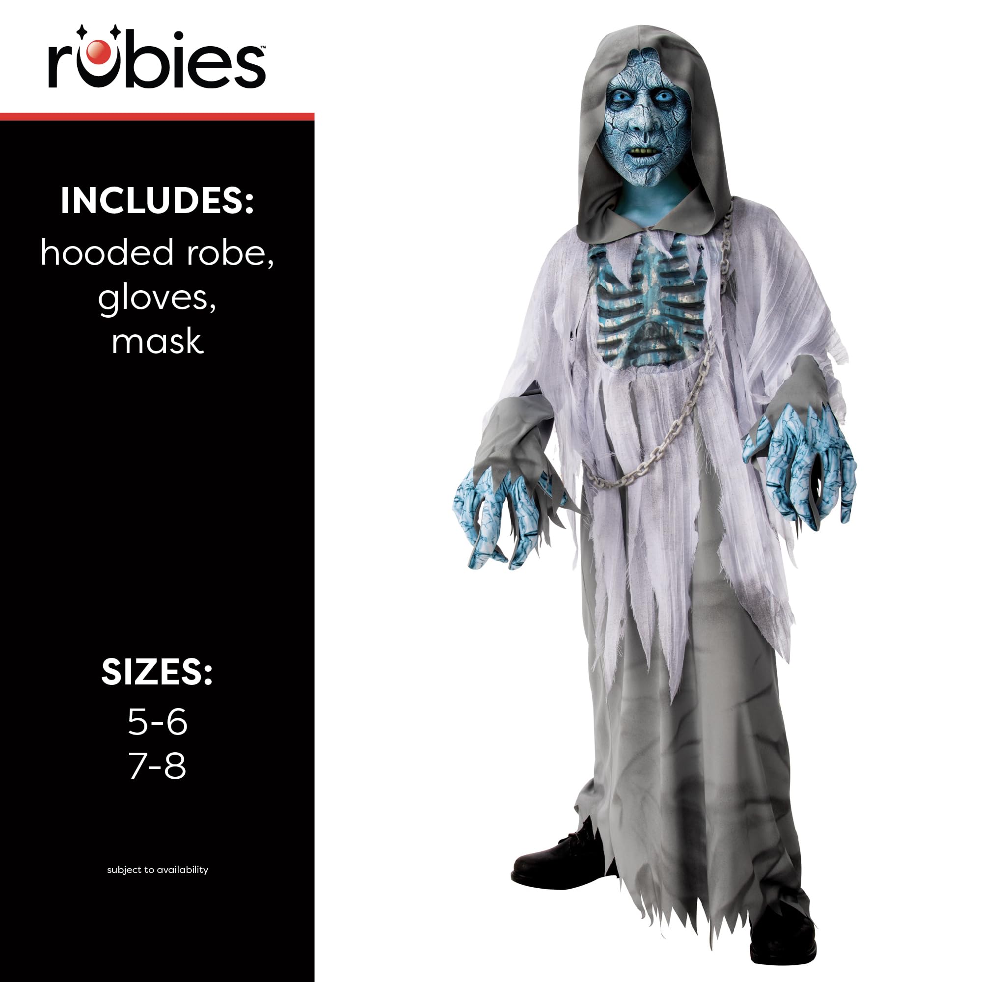 Bristol Novelty White Demon Halloween Costume, Childrens Size 5-6, Grey, Ages 5-6 - Image 3