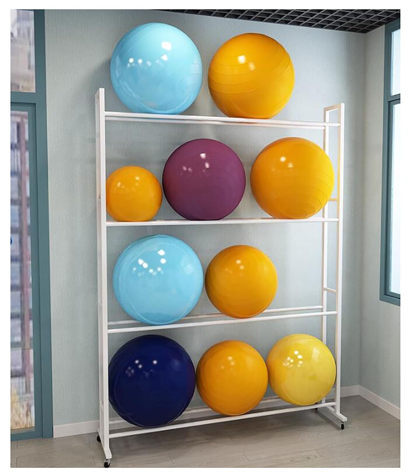 Pvc Pipe Exercise Ball Storage Rack Stability Ball Rack XL Yoga