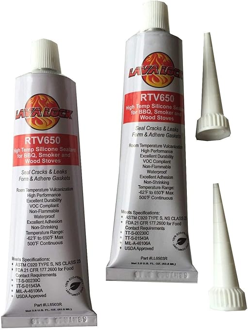 LavaLock Guarnizione Alta Temperatura Guarnizione In Silicone LavaLock® Nera Per BBQ E Affumicatori - Alta Temperatura, Sicura Per Alimenti, Adesiva - Foto 13