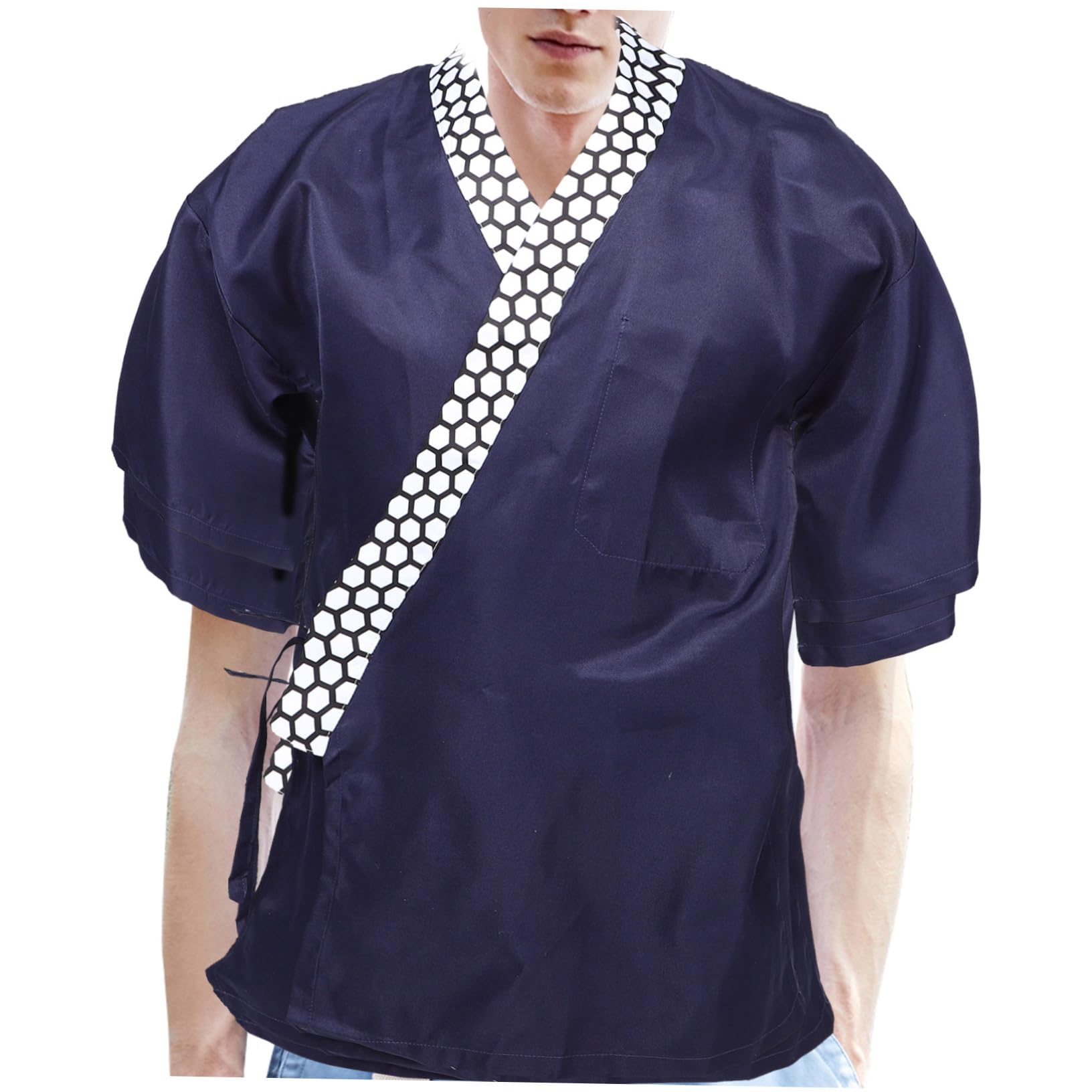 Gatuida Ropa de Trabajo de Chef japonés Mujer Abrigo de Cocinero Uniforme Restaurante Hombres Sushi Traje de Cocinero Abrigo de Chef Personalizado Traje de Kimono japonés Fibra de Bambu