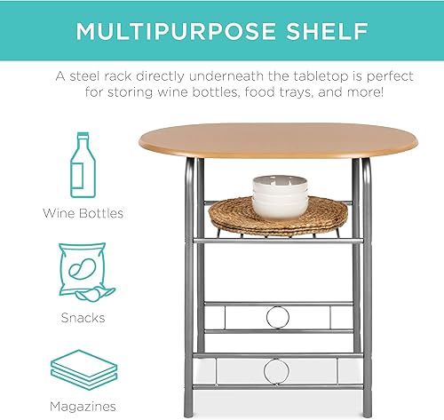 Miniatura 3 de Best Choice Products - Conjunto de mesa redonda y sillas de madera