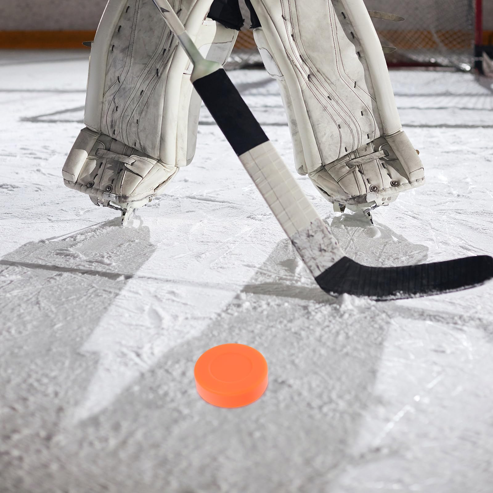 VANZACK Hockey Pucks - Set di 3 palline da hockey regolabili in PVC, per allenamento e competizione, per interni ed esterni, 2 pollici (arancione)