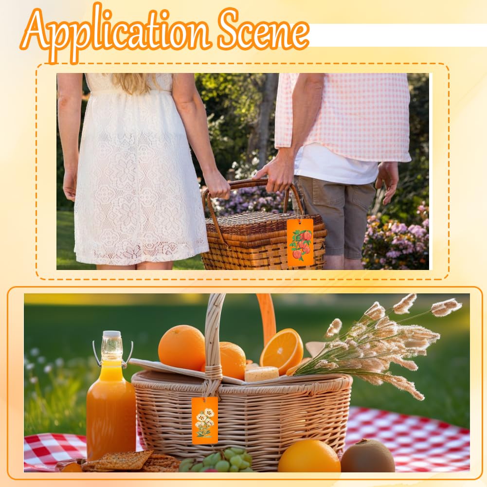 100 Stück Wasserdichte Etiketten Orange - 5x9cm Blanko Aufhänger