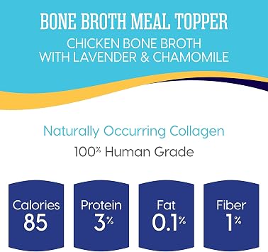 Solid Gold Chicken Bone Broth for Dogs - Grain Free Dog Food Topper Rich in Collagen and Superfoods - Nutrient Dense Dog Gravy Topper for Dry Food - Promotes Gut Health and Hydration - Single