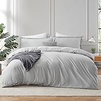 Vista 37 de Hearth & Harbor Funda de edredón de color blanco roto tamaño King: juego de funda de edredón de 3 piezas, fundas de edredón suaves de doble
