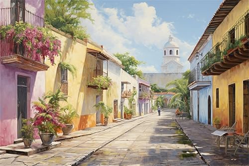 Póster de pintura al óleo del palacio de arte de Santo Domingo, lienzo moderno, decoración de pared, póster estético para el hogar, sala de estar,