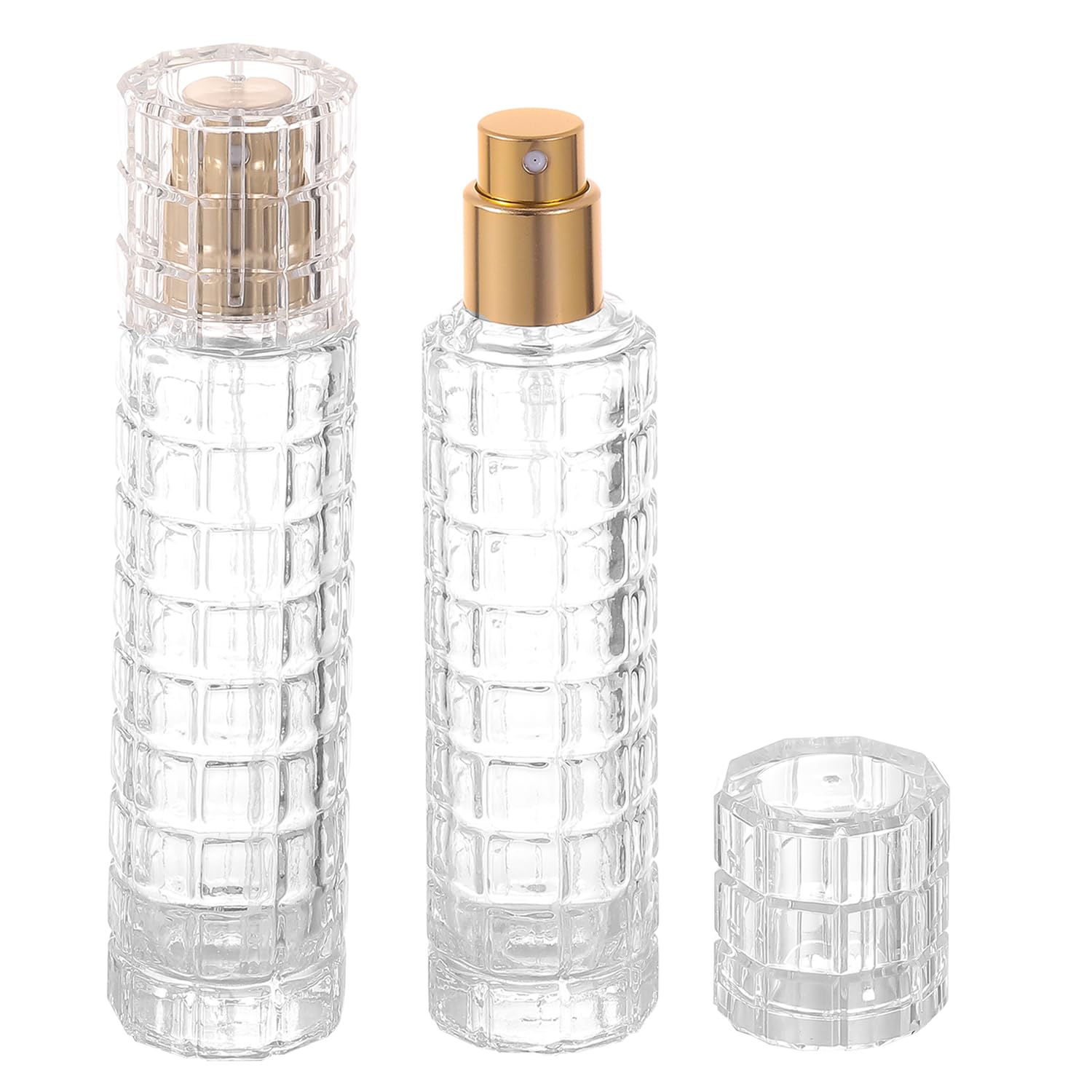 YWG Stone 30ml/1oz Glass Empty Bottle Gold Nozzle Refillable Perfume Atomizer Spray Perfume Bottles Cologne Portable Fragrance Fine Mist Dispenser for