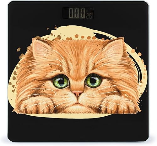 Báscula digital de gatito esponjoso para peso corporal, báscula de peso inteligente, báscula de baño para el hogar y el dormitorio