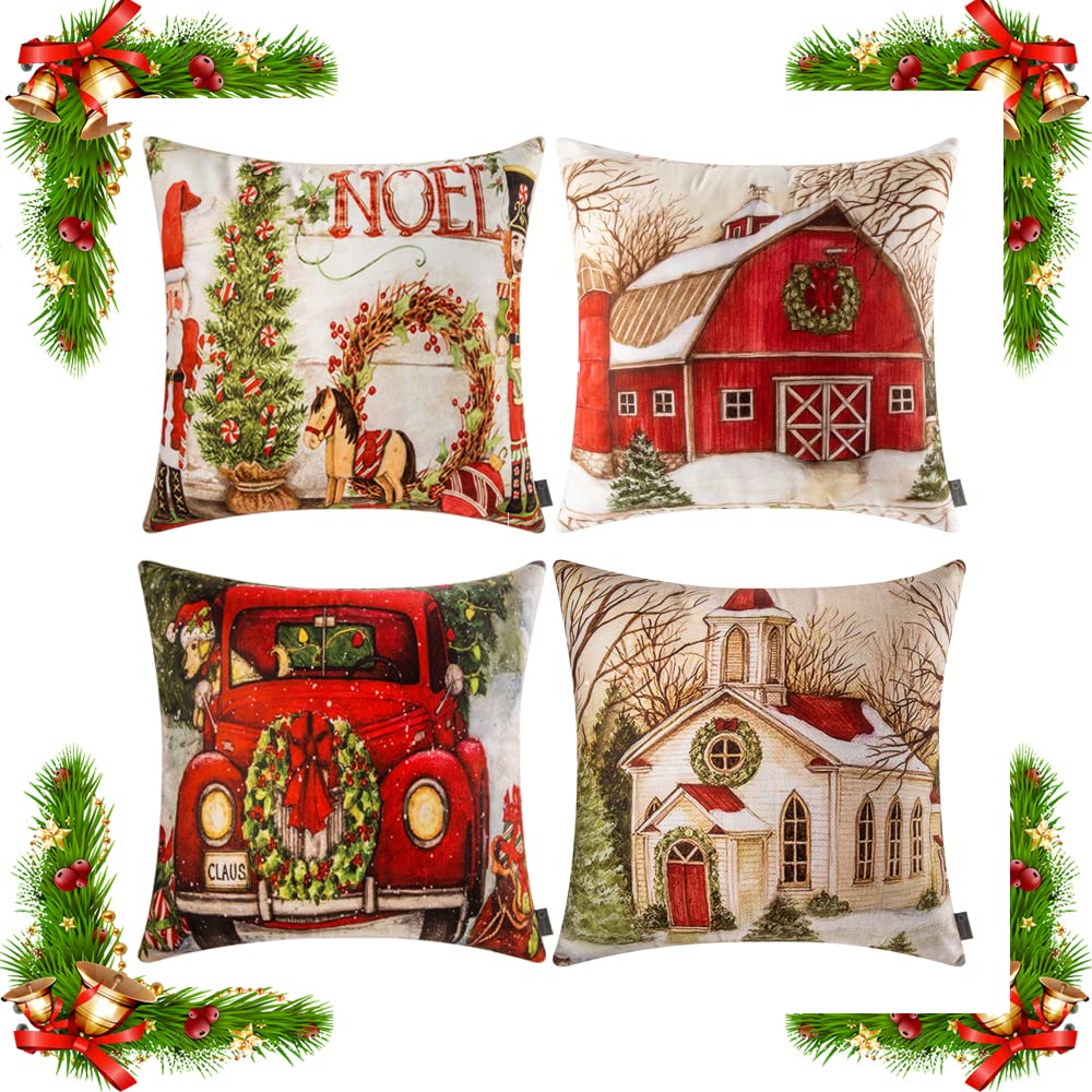 Set Di 4 Federe Natalizie 40×40 Cm Premium - Brico Bello