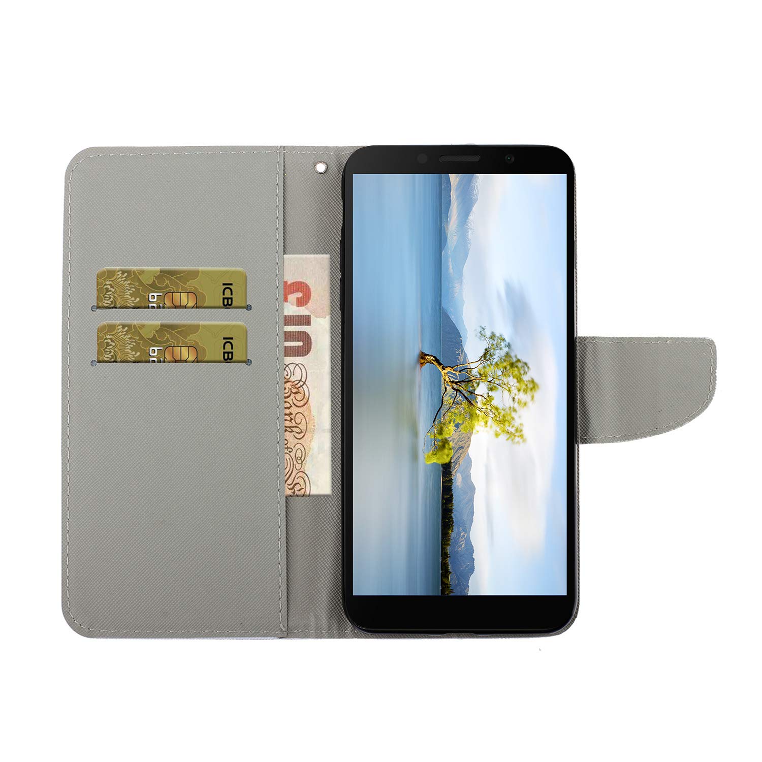 Custodia Portafoglio Per Huawei Y5P – Pelle Magnetica Con Slot Per Carte, Supporto Per Video, Interno In TPU, Flip Cover