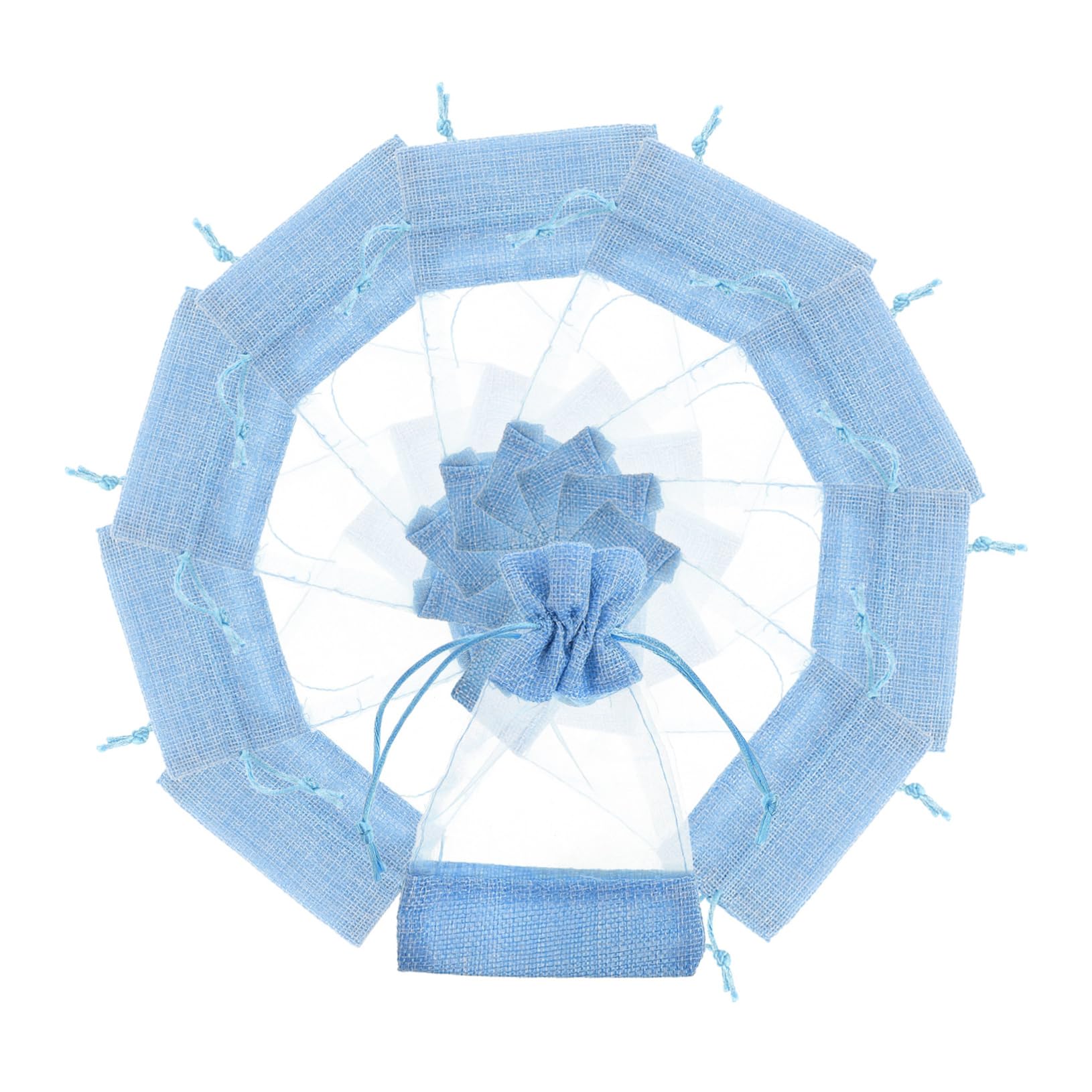 Happyyami 10pcs Empty Sachet Bags Drawstring Closure Storage Bags for Dried Flowers Scented Sachets Drawer Decor