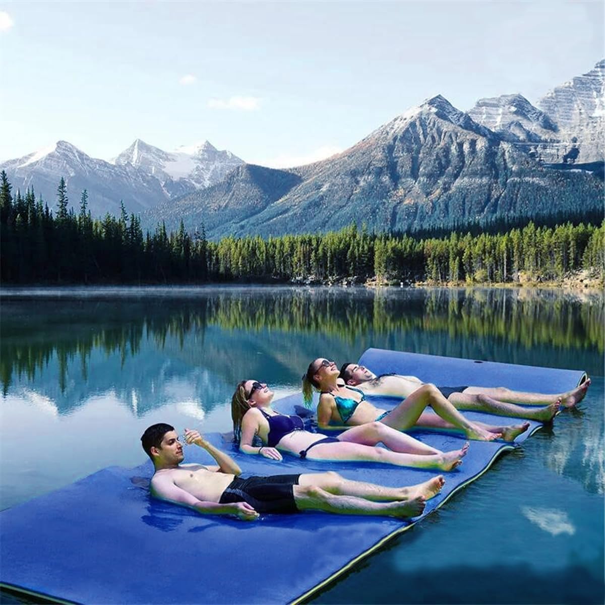 Wasserschwimmmatte, Schaumstoff, See-Schwimmer, Entspannungs-Pad für Familie und Haustiere, langlebig, ideal für Wassererholung, Outdoor-Spaß, großes Schaumstoff-Pad für Seen und Pools