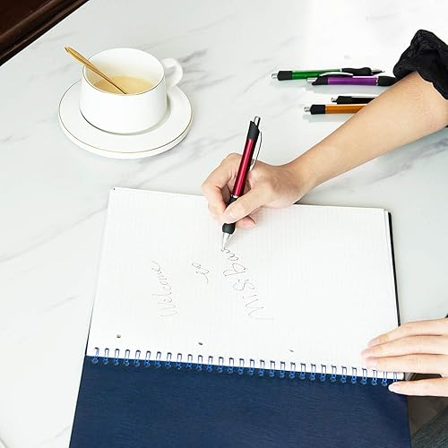 Miniatura 6 de MiSiBao Bolígrafo retráctil, tinta negra, punta media, de 0.039 pulgadas, escritura suave para hombres y mujeres, oficina y negocios (12 unidades +