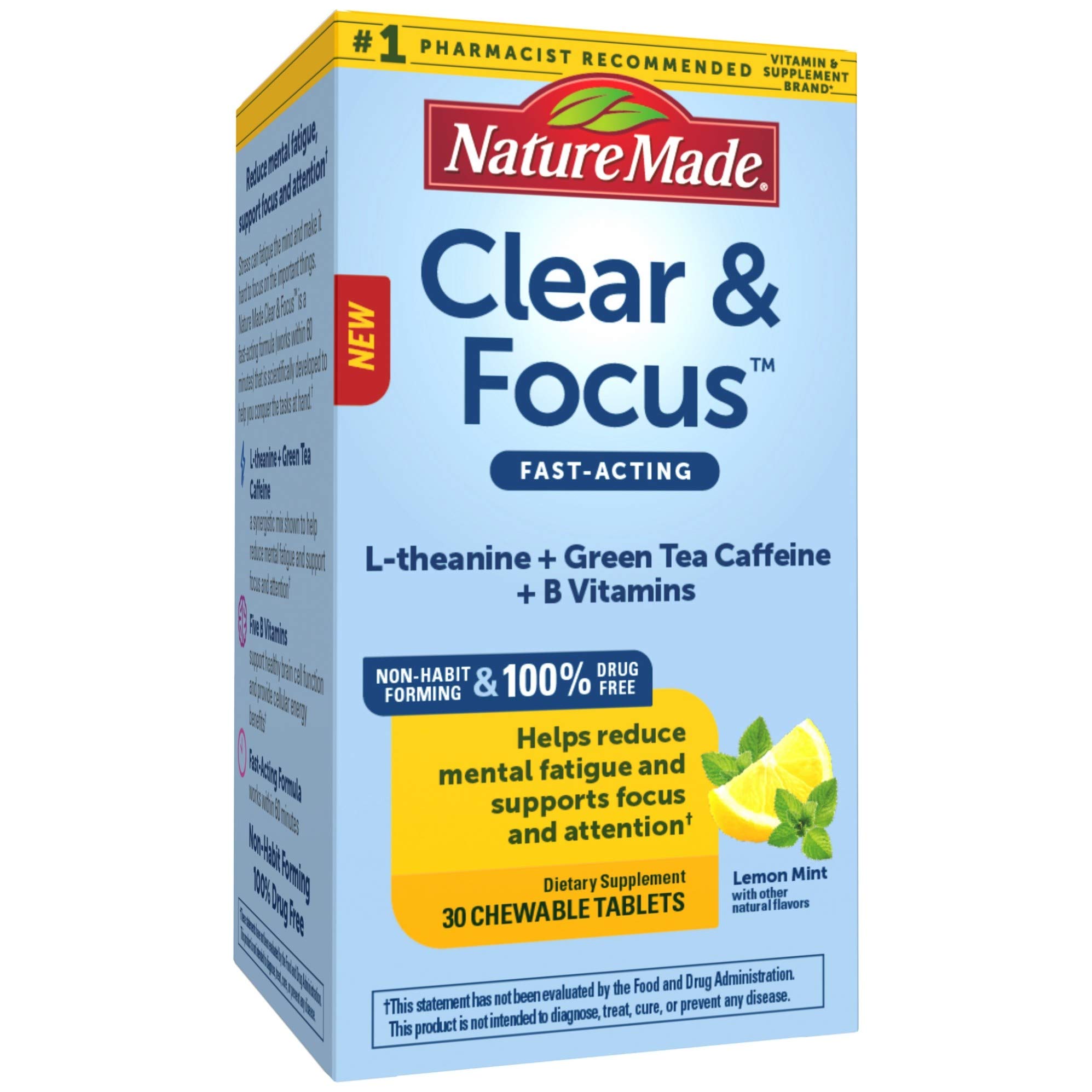 Buy Nature Made Clear & Focus, Ltheanine and LowDose Green Tea