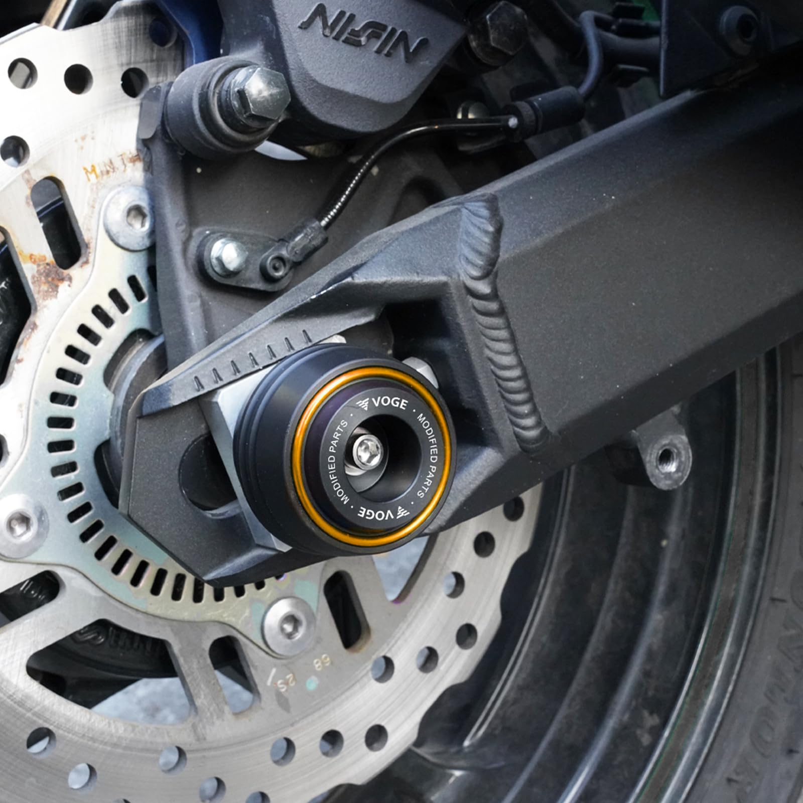 Passend Für VOGE DSX 900 525 625 Zubehör Motorrad Hinterrad Vorderachse Sturzpads Fallschutz Radschutz Gold
