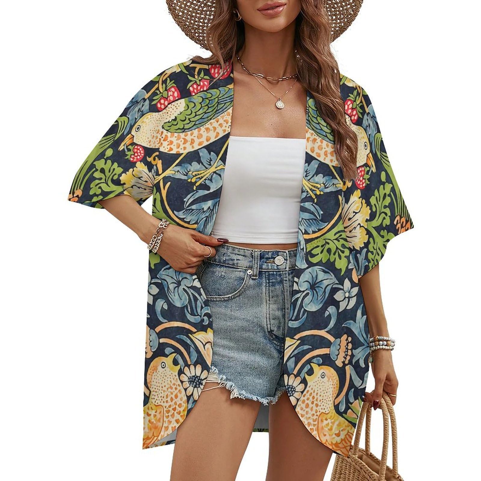 Yellow Classic Rubber Duck Lightweight Soft Open-Front Cardigan Womens Versatile Summer Layering Top
