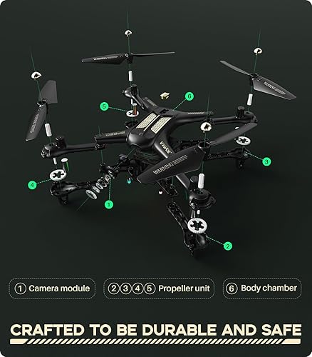 Miniatura 9 de SYMA Dron plegable X600W con cámara FPV HD 1080P para adultos, niños y principiantes, juguetes de regalo de cuadricóptero RC para niños y niñas con