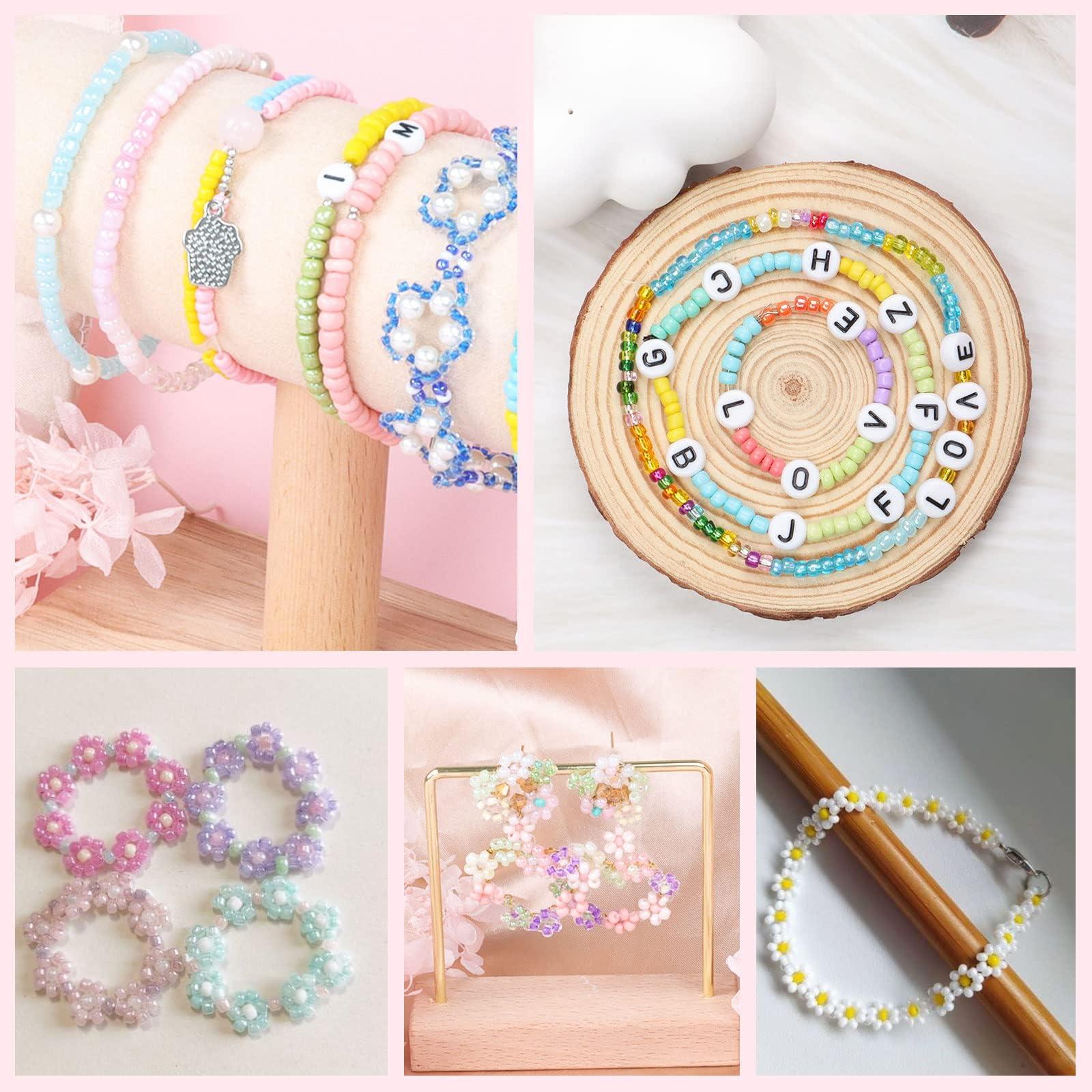 7200pcs 2mm Glass Seed Beads for Jewellery Making Kit 11/0 24 Colors Pastel Small Pony Beads for Bracelets Necklaces Earrings Embroidery Crafting Making - Image 3