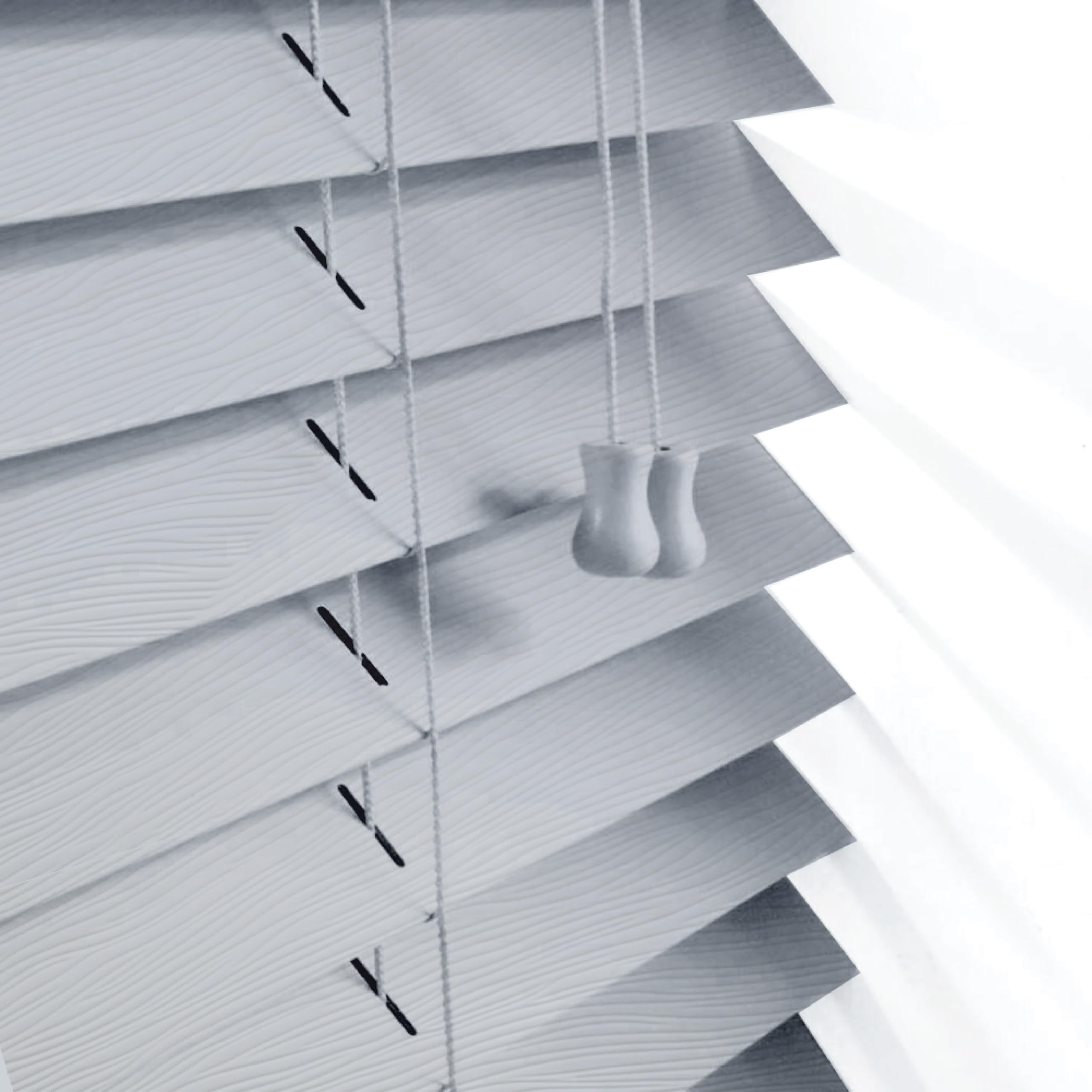 Ev Dekor Grey 174 X 213Cm Venetian Blinds For Windows – Faux Wood Venetian Blinds Window Treatment Shutters – Child Safe 50Mm Slate Trimmable Easy Fit Multiple Buying Luxury Wooden Blind