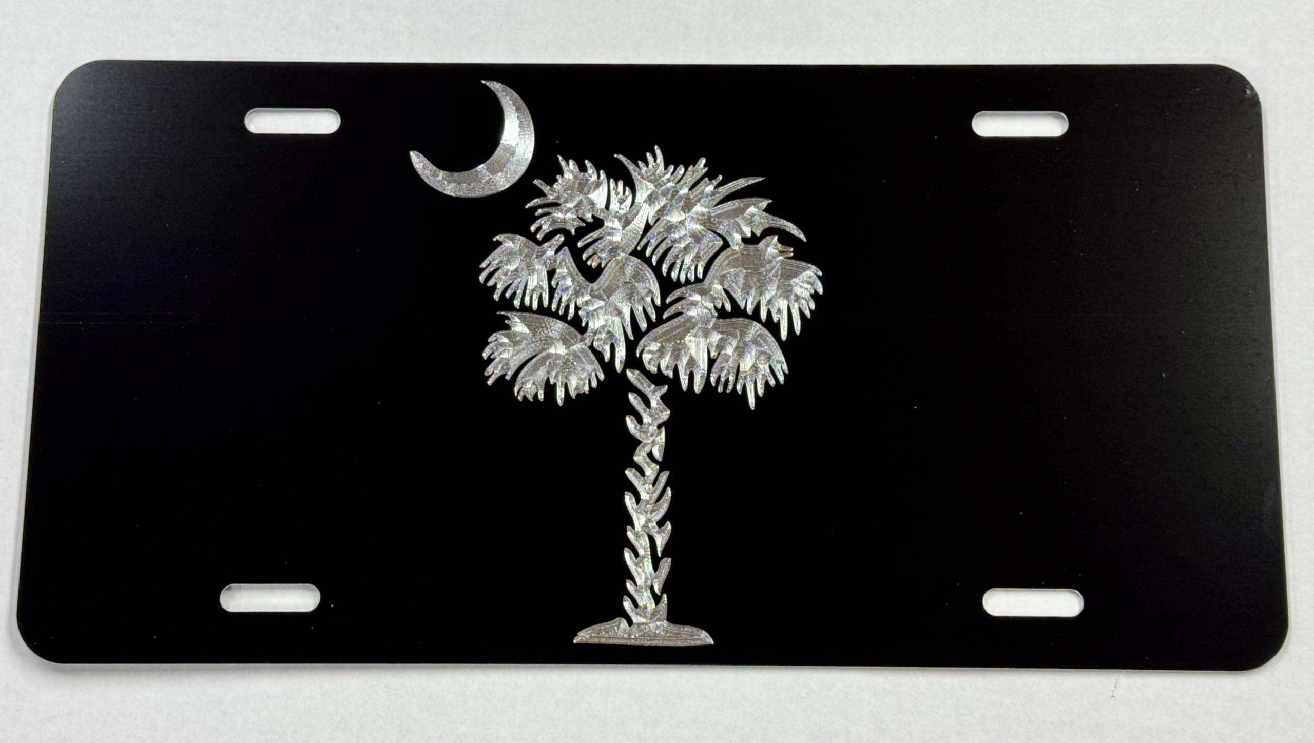 Dice License Plate Tag Bolts Black 2 Pc Set