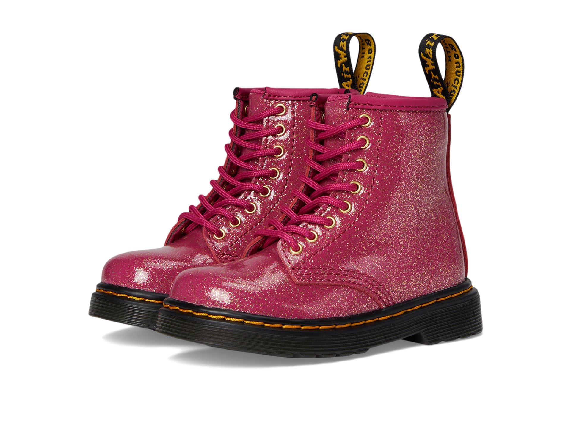 Dr. Martens Unisex Kids 1460 T Fuchsia/Silver/Gold Glitter 8 Medium