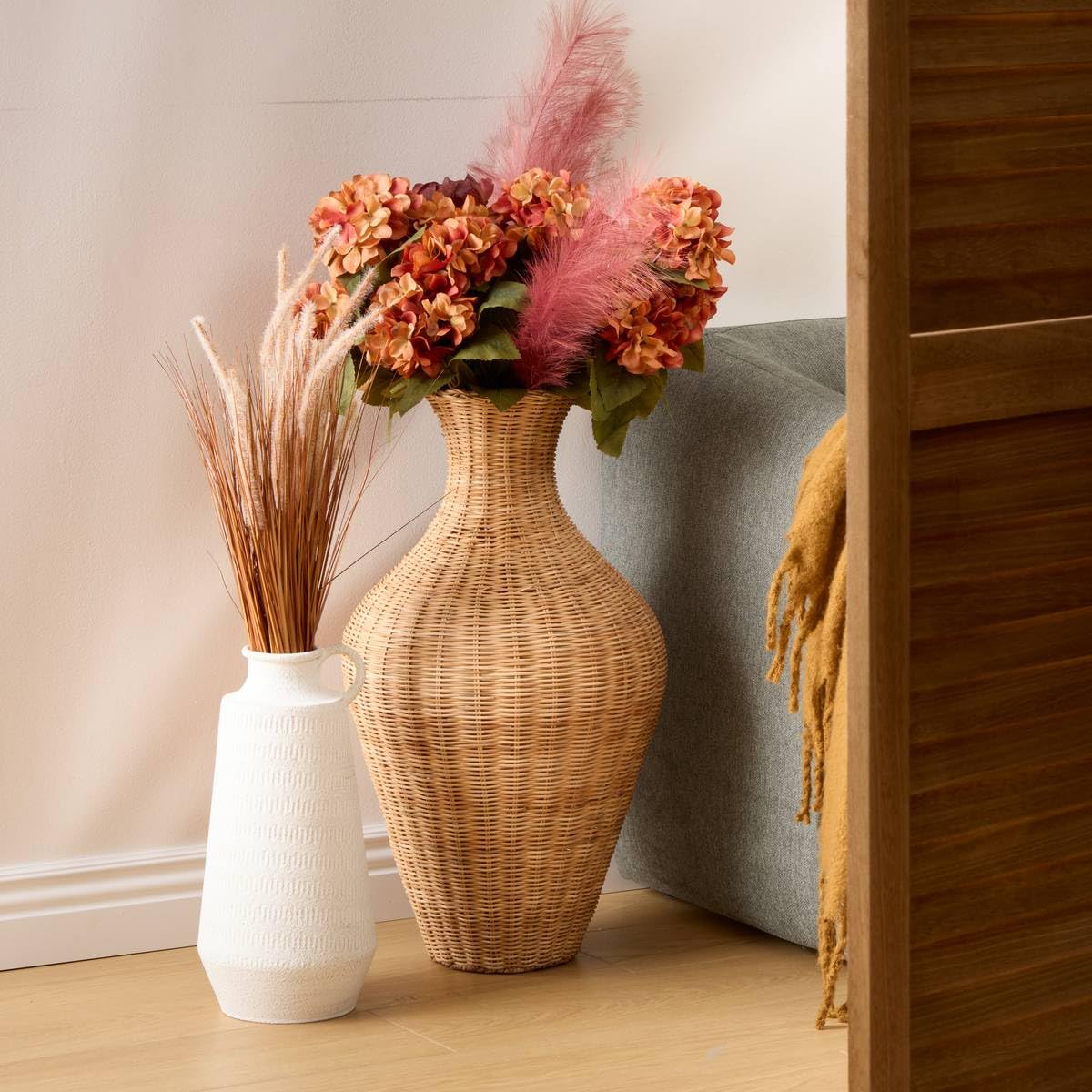 Atmosphera - Vase Melia Beige h70cm