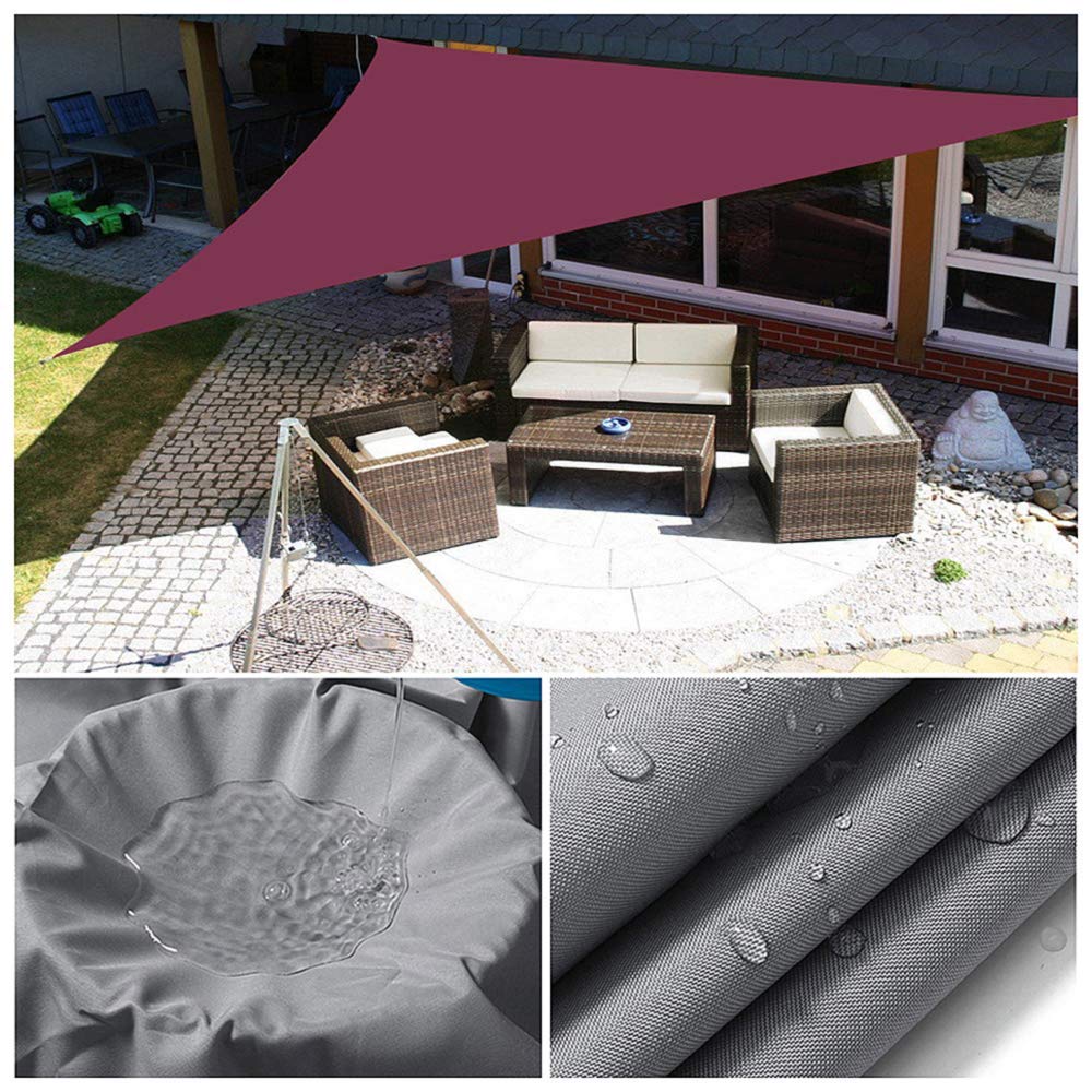 Trójkątny żagiel przeciwsłoneczny, parasol przeciwsłoneczny 13 x 13 x 19 stóp z zestawem osprzętu, 3 liny, wodoodporny, blokujący promieniowanie UV, parasol przeciwsłoneczny na patio