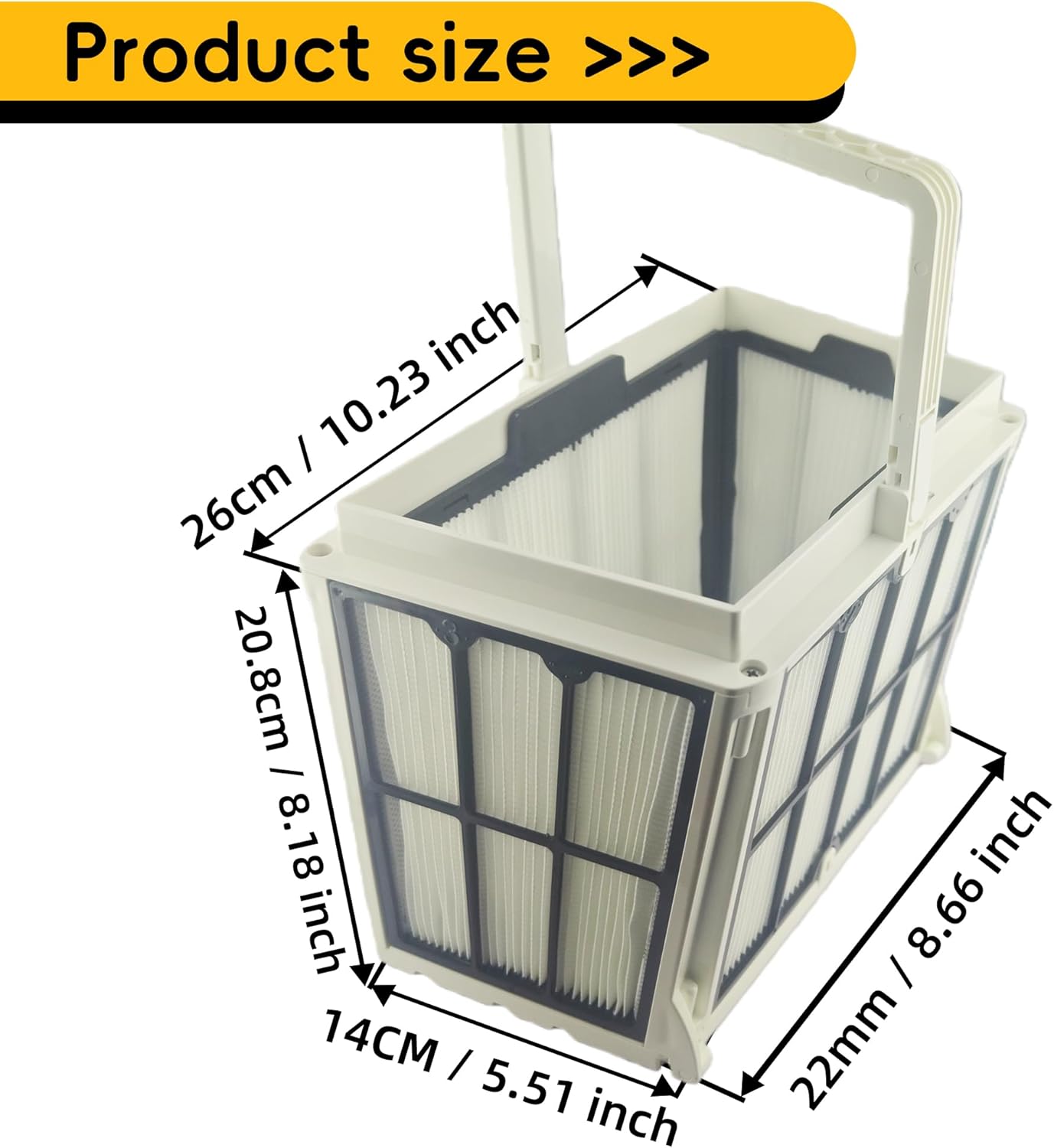 Ultra Fine Pool Filter Basket Compatible with Dolphin Active 20,Explorer E30,M600,Proteus DX4,Triton PS Robotic Pool Cleaners parts#9991458-R1