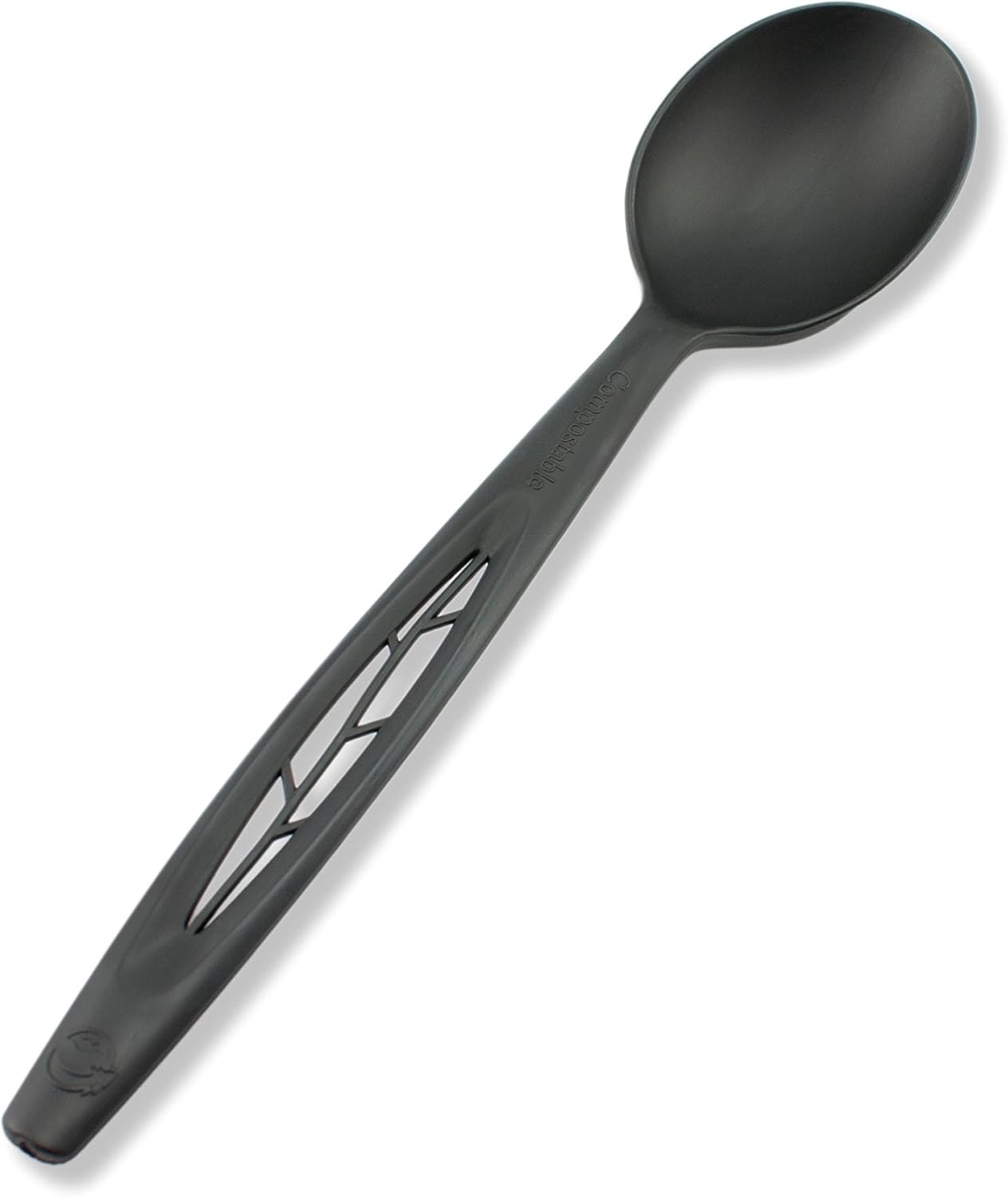 Jaya 100% Compostable 6.5" Heavy Duty Cutlery, Indv. Wrapped Spoon, White, 750-Count Case